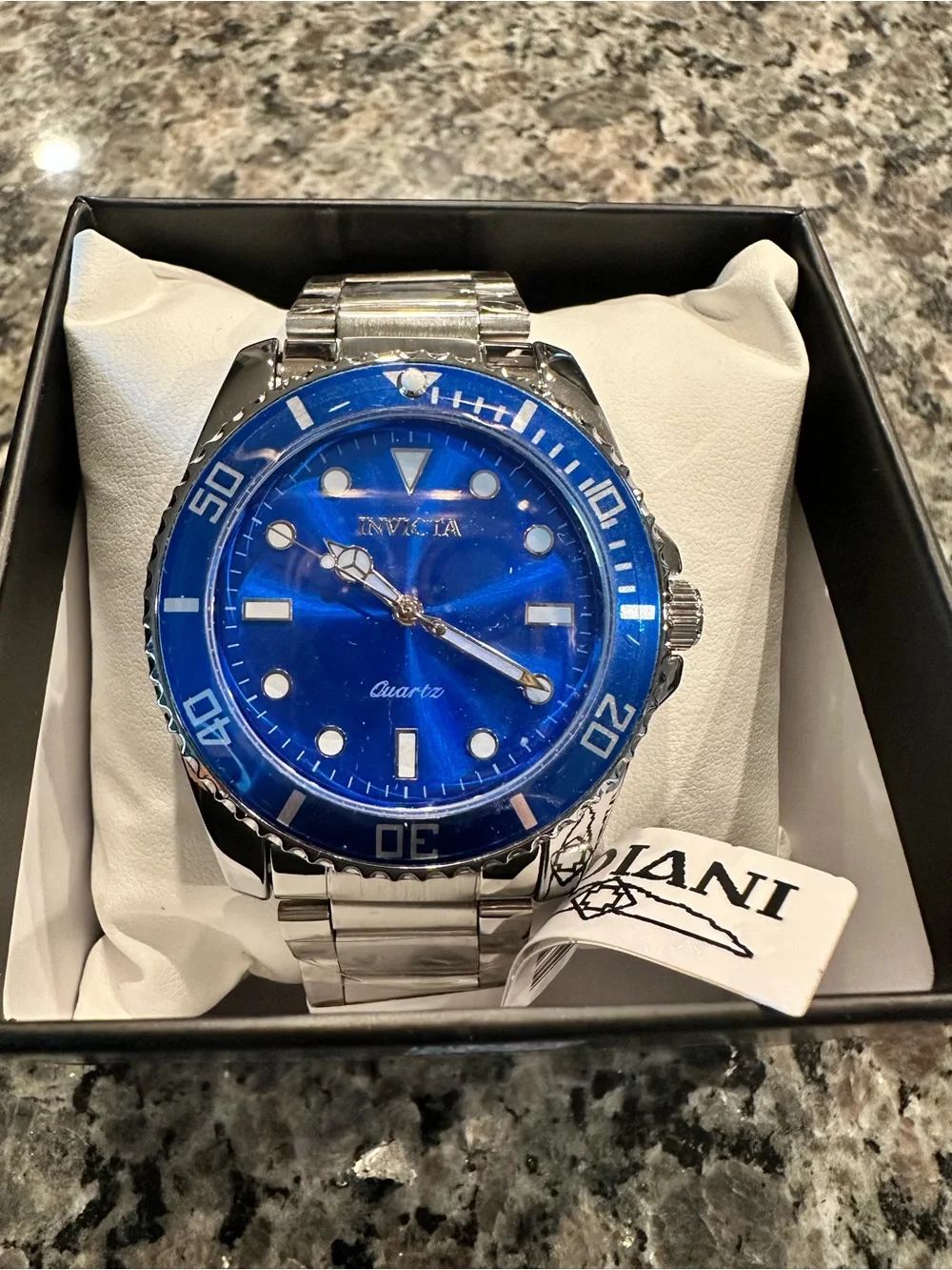 Invicta Men’s Diver Blue Dial Stainless Steel Quartz Watch 42mm